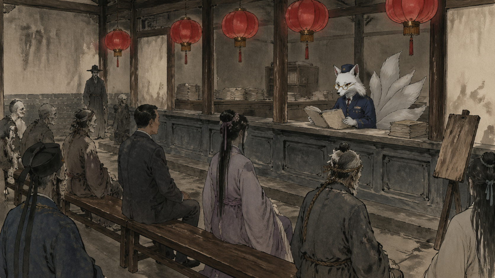 阴间南通分署接待处大厅